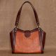 Handmade Brick Cherry Tote Bag Leather Deluxe